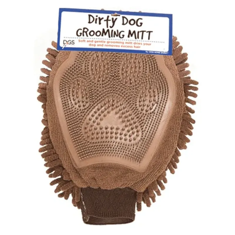DGS Dirty Dog Grooming Mitt Brown DGS Dirty Dog Grooming Mitt