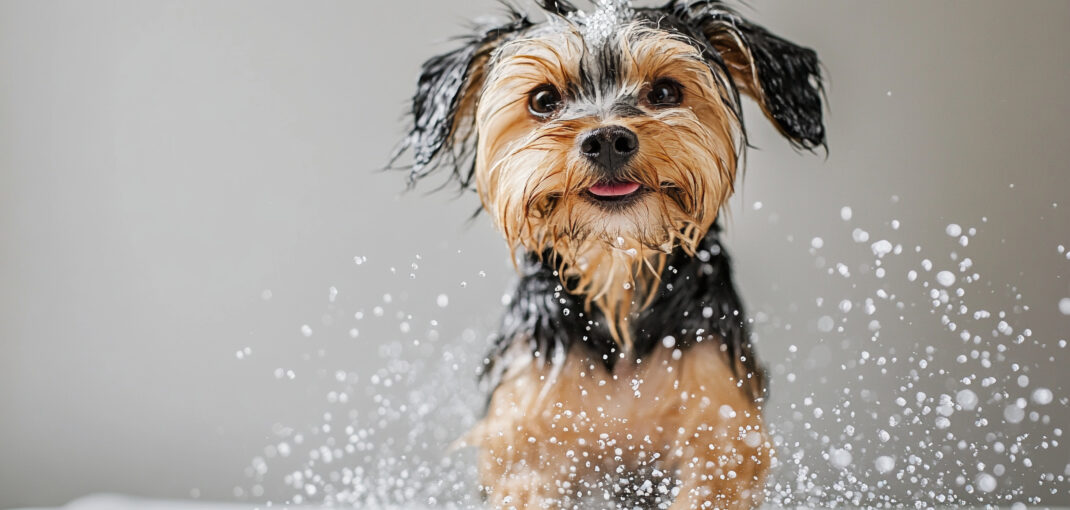 close up portrait yorkshire dog