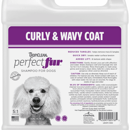 TROPICLEAN Curly & Wavy Coat Shampoo